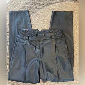 Vintage Geronimo Genuine Leather Pants size 36 black leather motorcycle pants